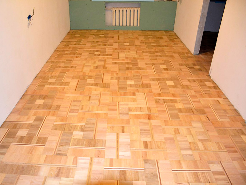 Паркет после шлифования Паркет после шлифования