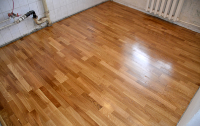 Пол после укладки паркета Пол после укладки